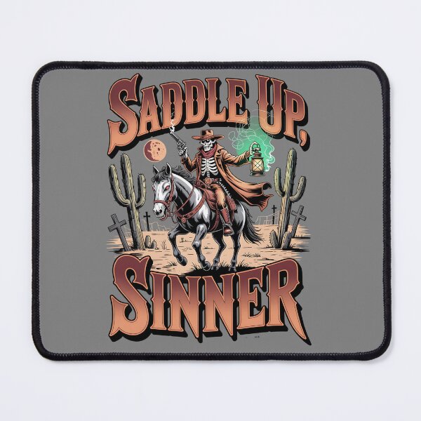 Item preview, gothic western - victorian steampunk - mechanical cowboy - clockwork outlaw - gears and guns - plague train - ghost train - haunted desert - occult western - skeletal cowboy designed and sold by JansenGS.