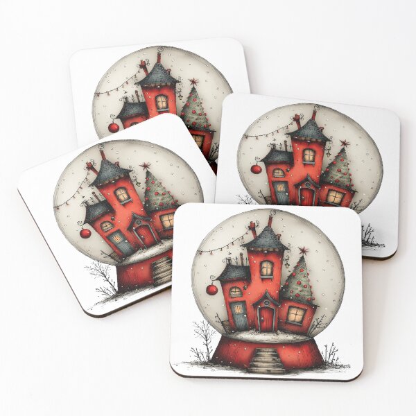 Item preview, Red Goth Christmas House Snow Globe designed and sold by Lbeck1869.