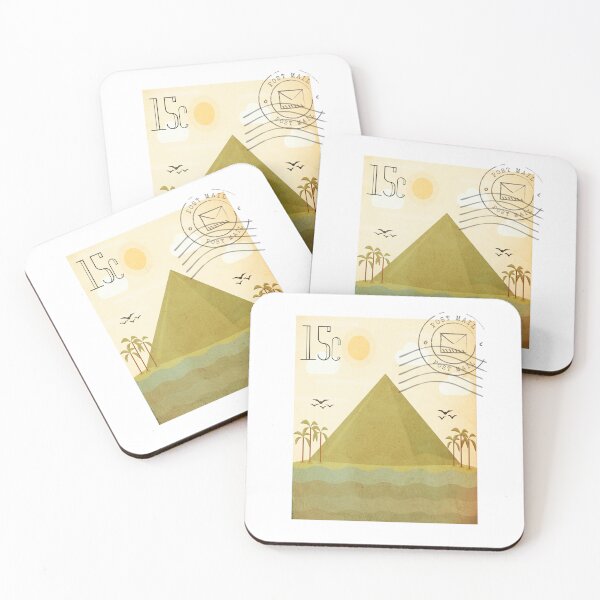 Item preview, Egypt Pyramid Travel Vintage Postage Stamp designed and sold by red-amber65.