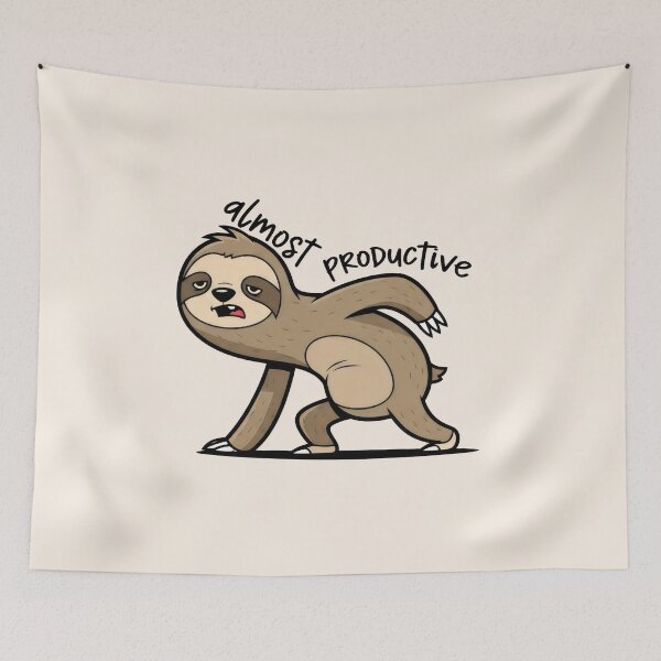 Item preview, Sloth Trying to Be Almost Productive designed and sold by Animepic222.