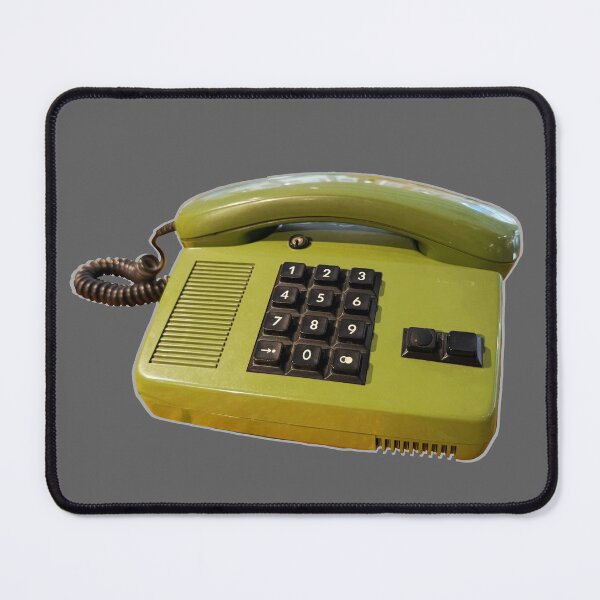 Item preview, push-button telephone, Green Retro phone with keys designed and sold by suekieper.