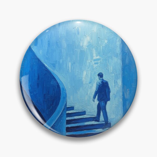 Item preview, Azure Ascent - Path of the Observer - BLUE PAINTING  designed and sold by CleverCulture.