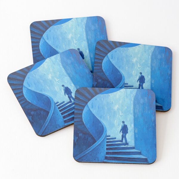 Item preview, Azure Ascent - Path of the Observer - BLUE PAINTING  designed and sold by CleverCulture.