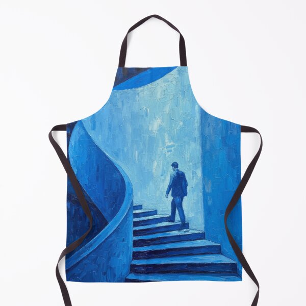 Item preview, Azure Ascent - Path of the Observer - BLUE PAINTING designed and sold by CleverCulture.