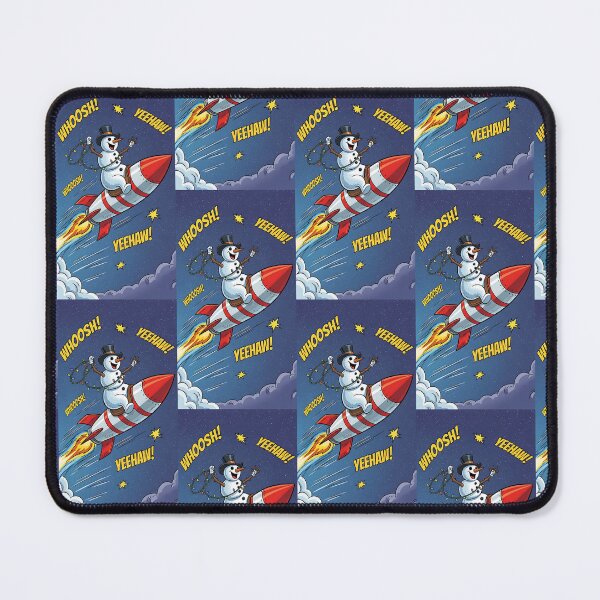 Item preview, Retro Space Snowman Rocket designed and sold by Itsheartshop.