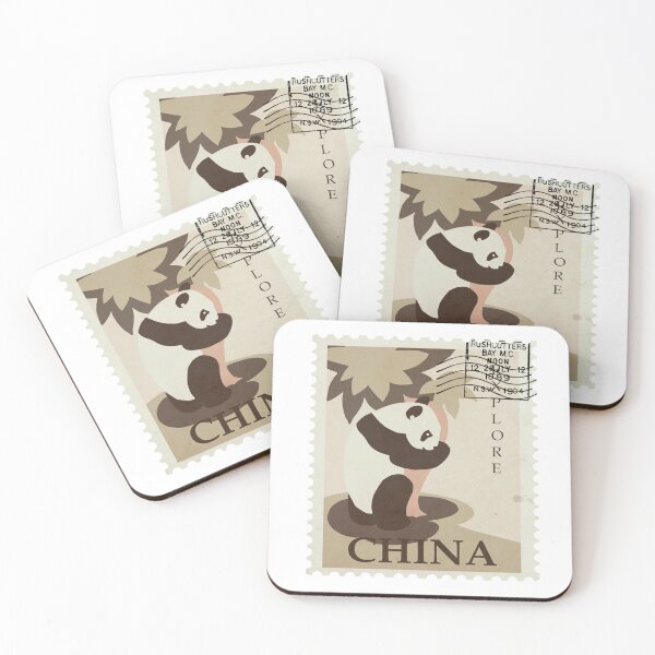 Item preview, China Panda Travel Vintage Postage Stamp designed and sold by red-amber65.