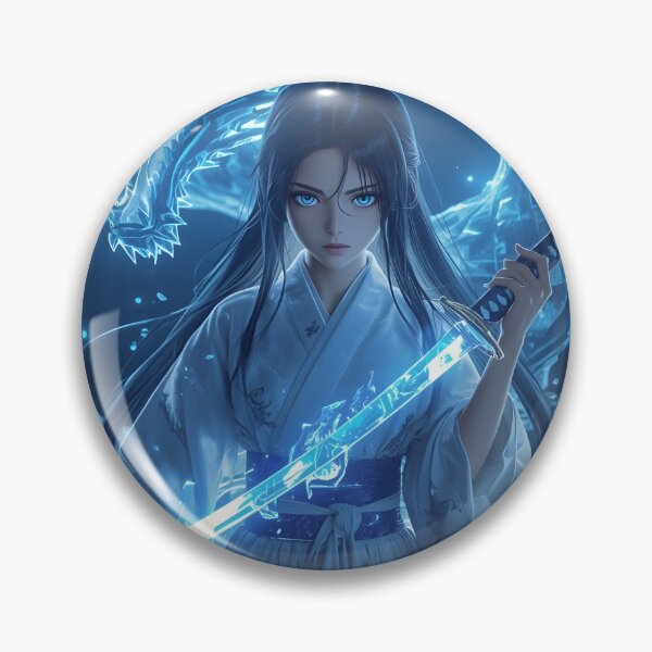 Artikelvorschau, Blauer Drache Samurai Katana Krieger entworfen und verkauft von AMPrintsArt.