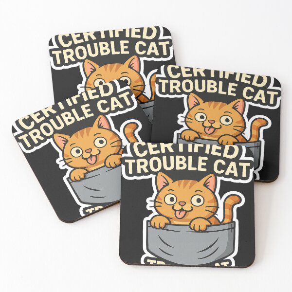 Item preview,  Certified Trouble Cat – Funny Cute Cartoon Cat Lover Design designed and sold by johnExpress02.