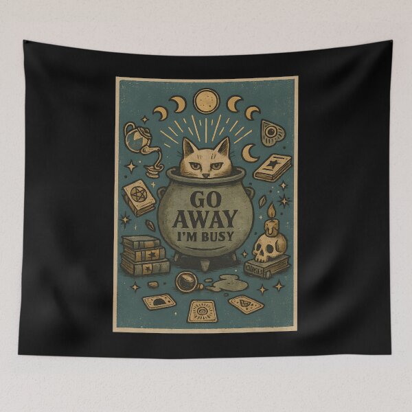 Item preview, Retro Cat Witch Magic designed and sold by SofiaCostaGomes.