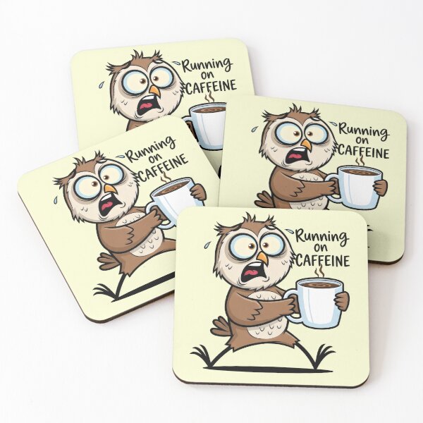 Item preview, Exhausted Owl Running on Pure Caffeine designed and sold by Animepic222.