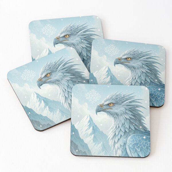 Item preview, Majestic Frost Griffin | Mythical Snow Creature Digital Artwork designed and sold by AIfolklore.