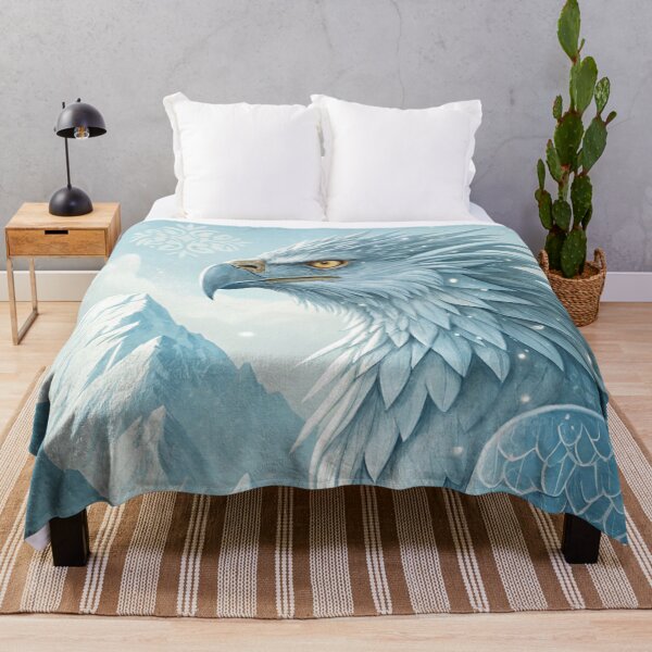 Item preview, Majestic Frost Griffin | Mythical Snow Creature Digital Artwork designed and sold by AIfolklore.