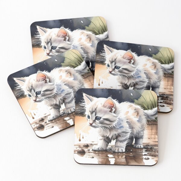 Item preview, Cute Kitten in Puddle designed and sold by CalmnessbyChoice.