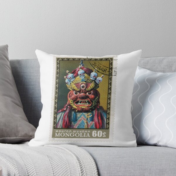 Item preview, Mongolia War Mask 3 Vintage Postage Stamp designed and sold by red-amber65.