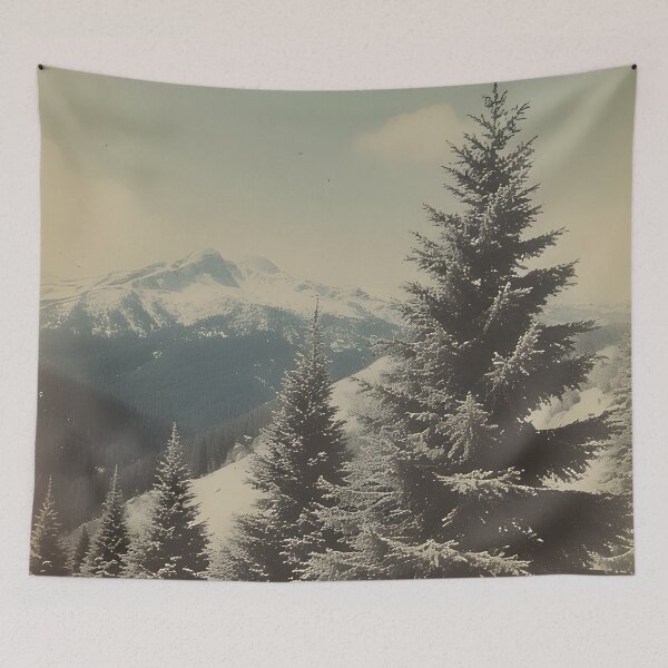 Item preview, Snow-covered mountains and majestic fir trees designed and sold by Mianku | Für das Leben.