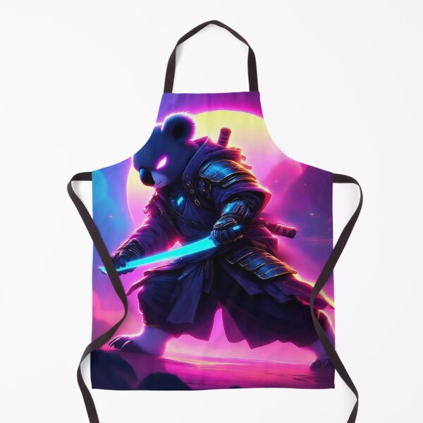Item preview, Neon Cyber Ninja Koala in Samurai Armor with a Glowing Katana designed and sold by SweetRossel.