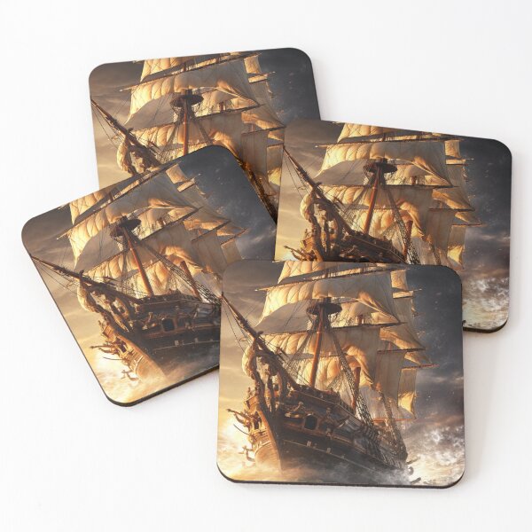Item preview, Into the Storm - Epic Tall Ship Battling Rough Waves designed and sold by Lamarcy.
