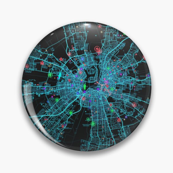 Item preview, Digital Urban Network Dispatch Map designed and sold by VibeNationArt.