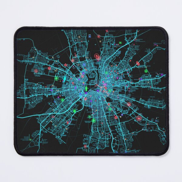 Item preview, Digital Urban Network Dispatch Map designed and sold by VibeNationArt.
