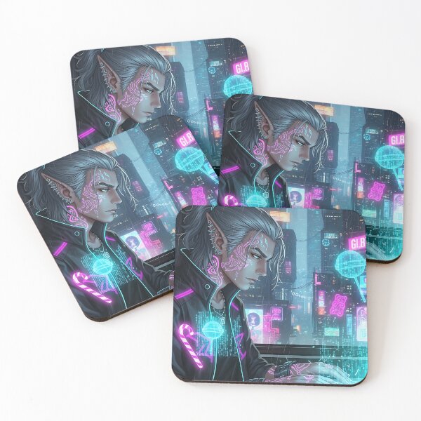 Item preview, Cyberpunk Elf Hacker designed and sold by Itsheartshop.