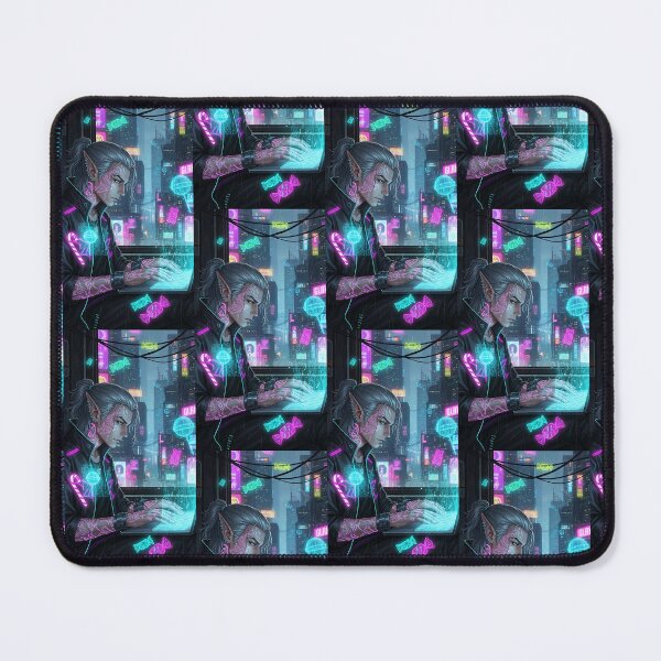 Item preview, Cyberpunk Elf Hacker designed and sold by Itsheartshop.