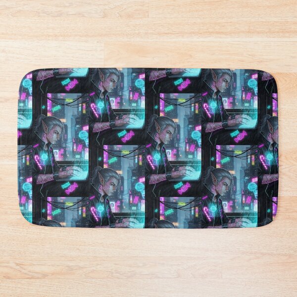Item preview, Cyberpunk Elf Hacker designed and sold by Itsheartshop.