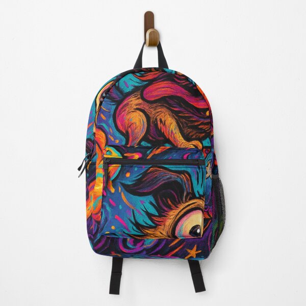 Item preview, Psychedelic Pug on a Rocket — Cosmic Cartoon Chaos designed and sold by Darlin8888.