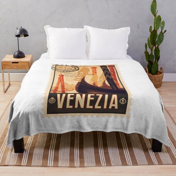 Item preview, Venice Italy Gondolas Travel Vintage Postage Stamp designed and sold by red-amber65.