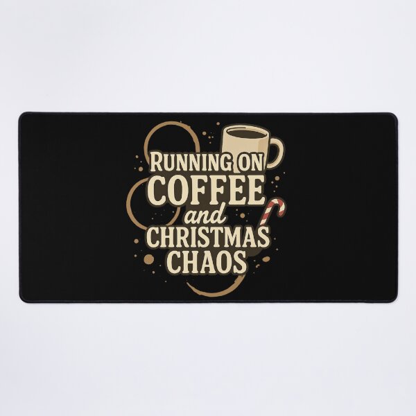 Item preview, Running On Coffee And Christmas Chaos - Funny Holiday Gift designed and sold by PunchDrop.