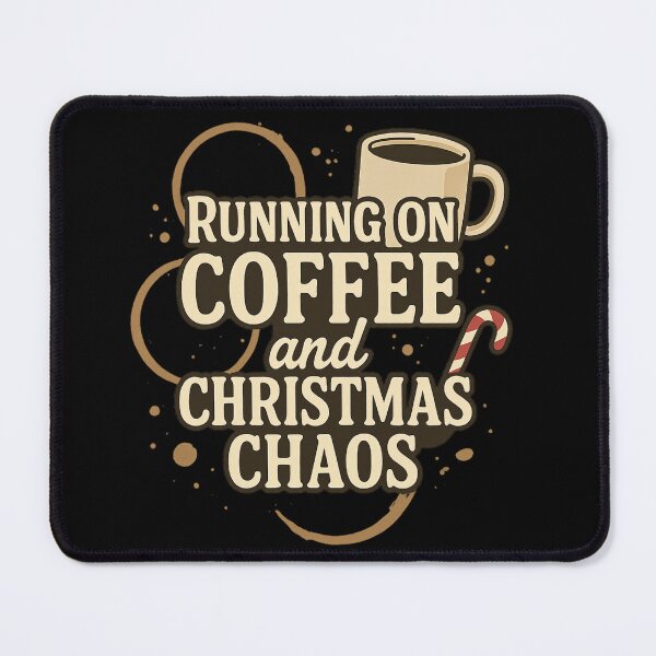 Item preview, Running On Coffee And Christmas Chaos - Funny Holiday Gift designed and sold by PunchDrop.