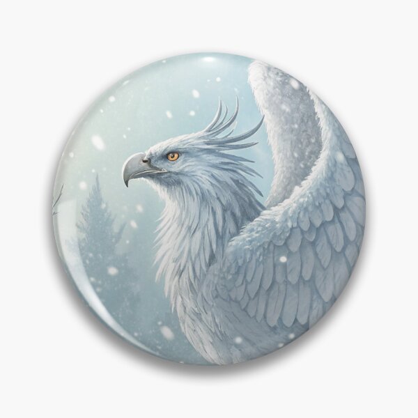 Item preview, Elder White Griffin of Winterlands | Mythical Snow Creature Digital Artwork designed and sold by AIfolklore.