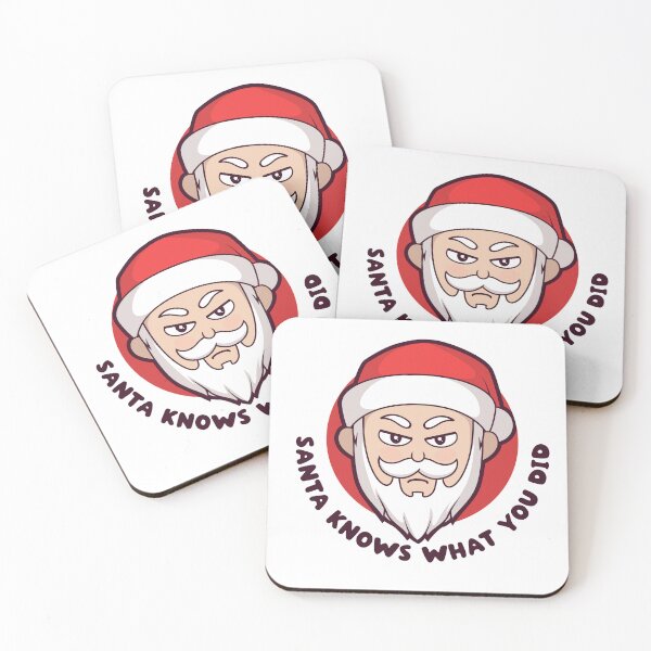 Item preview, Funny Christmas Santa design – “Santa knows what you did” - naughty list humor gift (on light colors) designed and sold by messy-nessie.