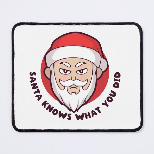 Item preview, Funny Christmas Santa design – “Santa knows what you did” - naughty list humor gift (on light colors) designed and sold by messy-nessie.