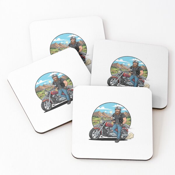 Item preview, Cool Biker with Motorcycle - Road Trip Adventure Art designed and sold by Raju2018.