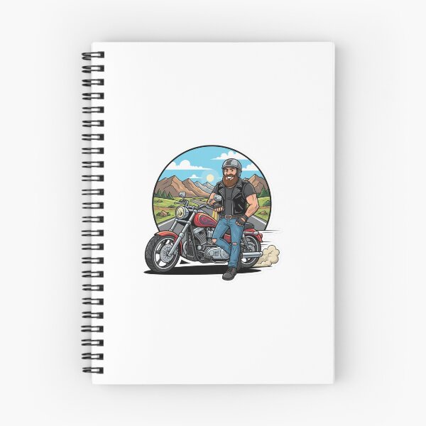 Item preview, Cool Biker with Motorcycle - Road Trip Adventure Art designed and sold by Raju2018.