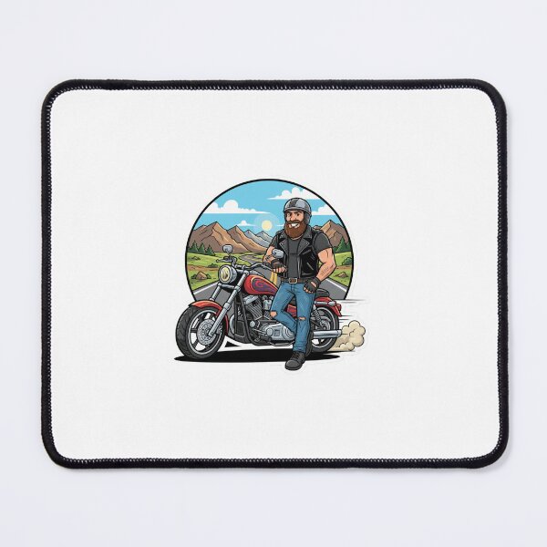 Item preview, Cool Biker with Motorcycle - Road Trip Adventure Art designed and sold by Raju2018.