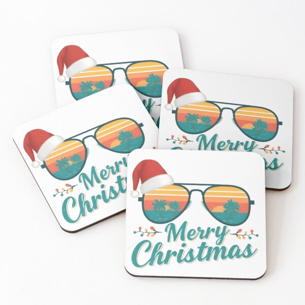 Item preview, Retro Sunglasses With Merry Christmas And Santa Hat Vacation Design designed and sold by Thread&Fable.