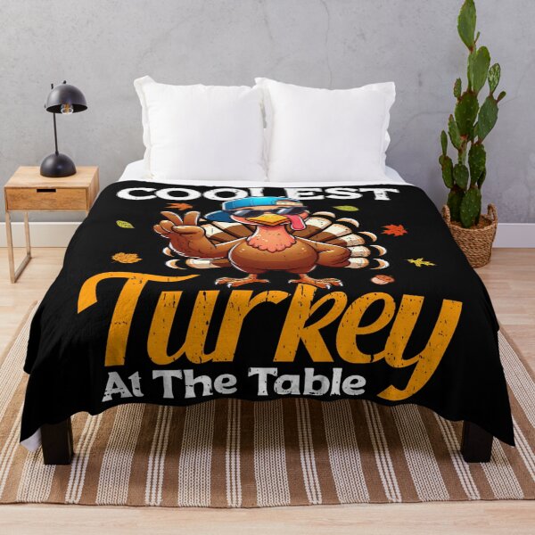 Item preview, Coolest Day Turkey At Table Vintage Thankful Turkey Happy designed and sold by GeoroSturgis.