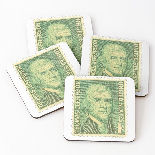 Item preview, Vintage Green Thomas Jefferson USA Postage Stamp designed and sold by red-amber65.