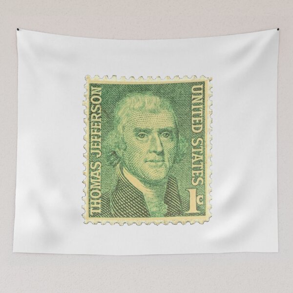 Item preview, Vintage Green Thomas Jefferson USA Postage Stamp designed and sold by red-amber65.