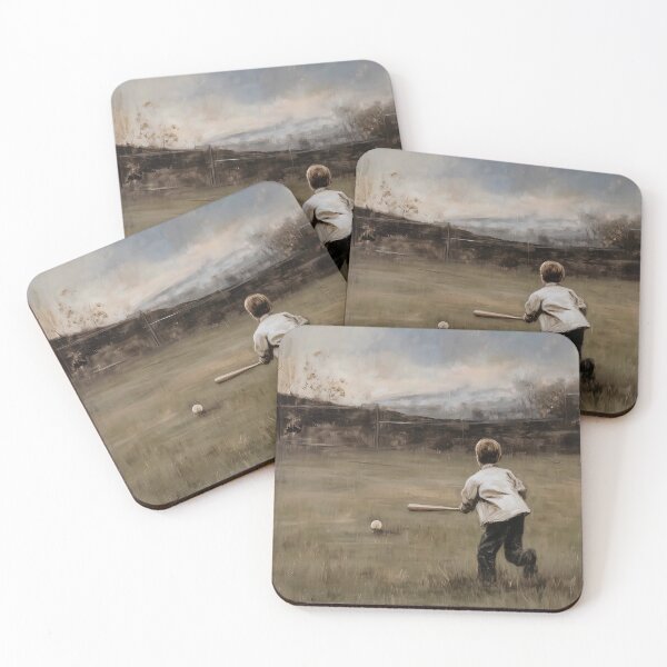Item preview, Child Playing Baseball in Field designed and sold by lautir.