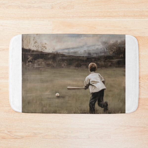 Item preview, Child Playing Baseball in Field designed and sold by lautir.