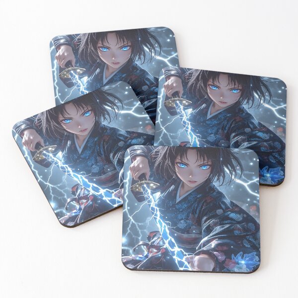 Item preview, Lightning Samurai Anime Warrior Art designed and sold by AMPrintsArt.