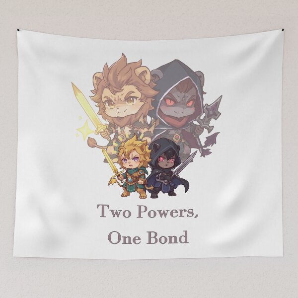 Item preview, Lyros & Kael – Twin Lion Spirits of Light and Shadow designed and sold by Monzora.