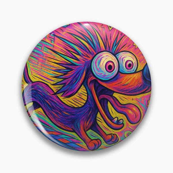 Item preview, Psychedelic Dachshund Adventure – Neon Crazy Running Dog designed and sold by Darlin8888.