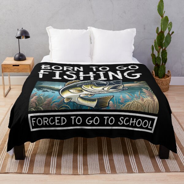 Item preview, Born To Fish Forced To Go To School Funny Fishing Boys Teen designed and sold by JaneJanie.