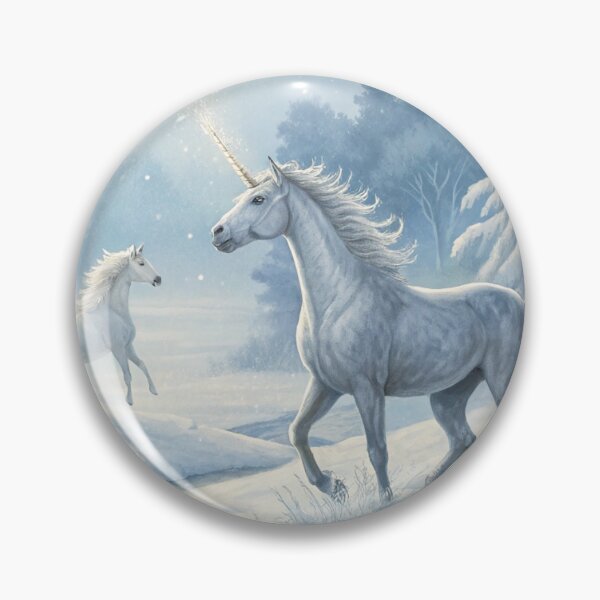 Item preview, Unicorn in Frost Landscape | Majestic Winter Fantasy Digital Artwork designed and sold by AIfolklore.