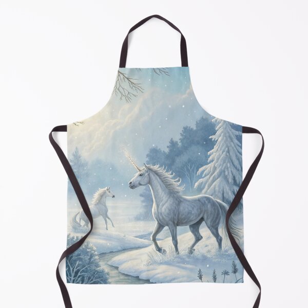 Item preview, Unicorn in Frost Landscape | Majestic Winter Fantasy Digital Artwork designed and sold by AIfolklore.