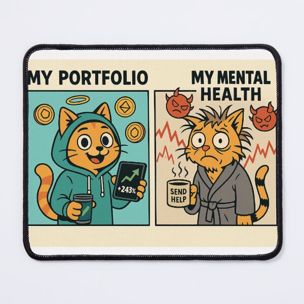 Item preview, Crypto Mood – Portfolio vs Mental Health designed and sold by the-dovlat.