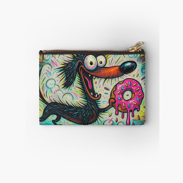 Item preview, Psychedelic Dachshund in a Donut Chaos – Crazy Colorful Cartoon Art designed and sold by Darlin8888.